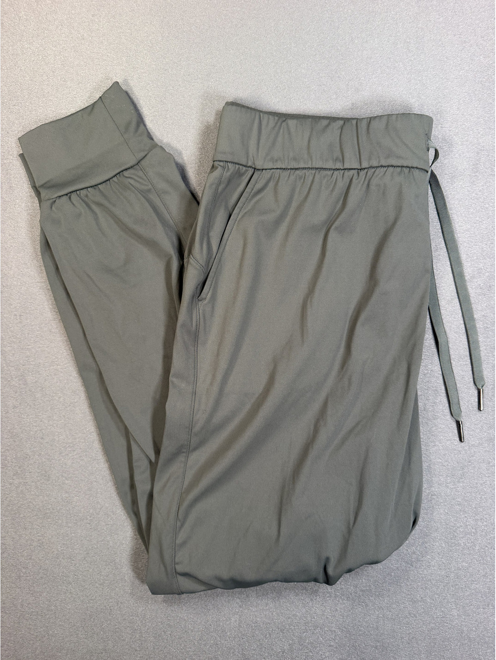 Sage Collective Jogger Pants Womens M Gray Stretch Nylon Drawstring Athleisure